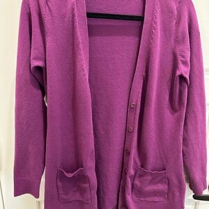 Women's Burgundy Cardigan Sweater